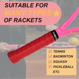 Senston Grip Tape Anti-Slip Overgrip Badminton Grip for Tennis Grip Tape Squash Racket, multicolour