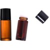 2Pcs Brown 50ml Glass Essential Oil Roller Bottles,Refillable Roll on