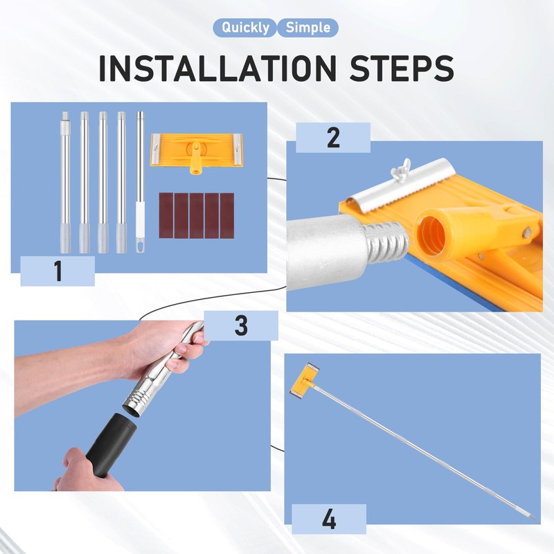 Pole Sander Drywall, 31-74-inch Manual Hand Drywall Sander with Extension