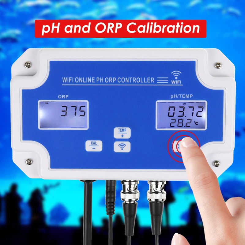 Smart pH ORP Controller Aquarium pH Monitor Wi-Fi for pH/ORP/Temp