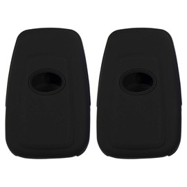 Lcyam Funda de silicona para llavero compatible con Toyota Camry Rav4 Prius Highlander XSE Hybrid CHR Corolla SE Avalon Venza Mirai 4Runner Tundra (2 unidades, color negro, 4 botones)