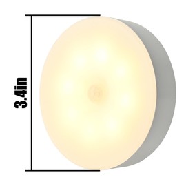 noxozoqm Motion Sensor Lamp Under Cabinet Lighting Rechargeable Night Light Closet Light for Kitchen Stairs Bedroom Toilet (white-2pcs)