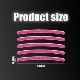 Zipelo 20PCS Reflective Car Wheel Decorative Stripe Stickers, Anti Scratch Vehicle Night Safety Warning Tape Decal, Automotive Exterior Tire Rims Sticker Accessories, Universal Fit (Pink)