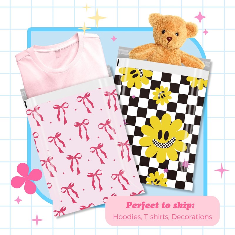 Fuxury Poly Mailers 10x13 Inch 50Pcs Shipping Bags for Clothing