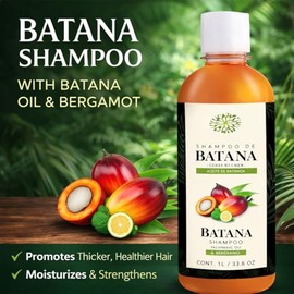 Lenico Shampoo de Batana con Bergamota 500 ml | Anticaída y Nutritivo para Todo Tipo de Cabello | Limpieza Suave, Hidratación Profunda y Fortalecimien