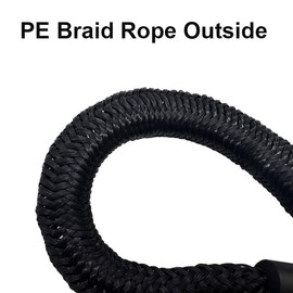 Boat Bungee Dock Lines, Mooring Rope with Stainless Steel Clip,Boat Ropes for Docking, Boat Accessories, Suit for PWC, Kayak, Jet Ski, Seadoo, WaveRunner, Pontoon, Bass Boat, 4ft (Black)