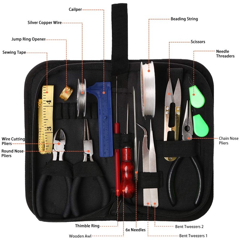 UHAPEER 23 PCS Jewelry Making Tool Sets, include Bead Board,