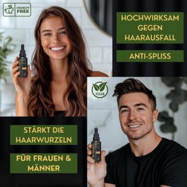 Don Quiff® Rosmarin Haaröl gegen Haarausfall, stärkt Kopfhaut und Haare, Haarwuchs fördernd, Made in Germany, BIO Qualität, Vegan, Anti-Spliss, Repair, |GOLD STANDARD|