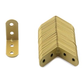 MY MIRONEY 1.54" x 1.54" Shelf Bracket Iron Heavy Duty L-Shaped Corner Brace Support Wall Mount Bracket L Joint Angle Brackets with Screws Pack of 30