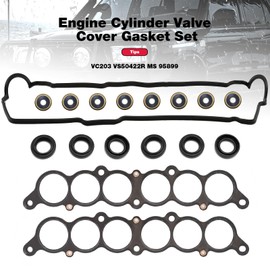 Engine Cylinder Valve Cover Gasket Set VC203 VS50422R MS 95899 Replacement for Toyota 4Runner 3.4L 1996-2002 T100 3.4L 1995-1998 Tacoma 3.4L 1995-2004 Tundra 3.4L 2000-2004