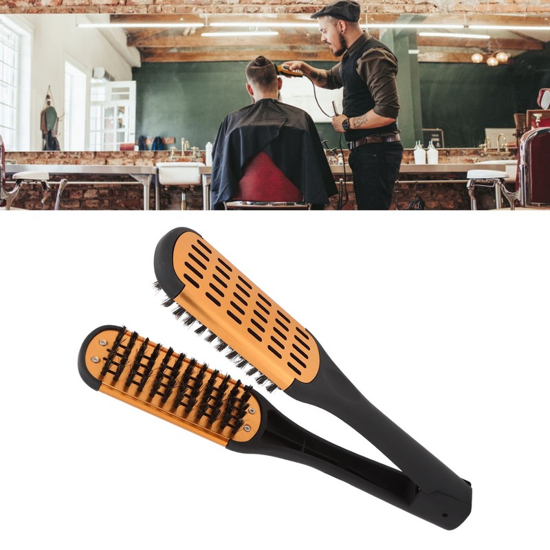 Clamp Hair Brush Spring Elasticity Softness Beard Breathability Double Sided
