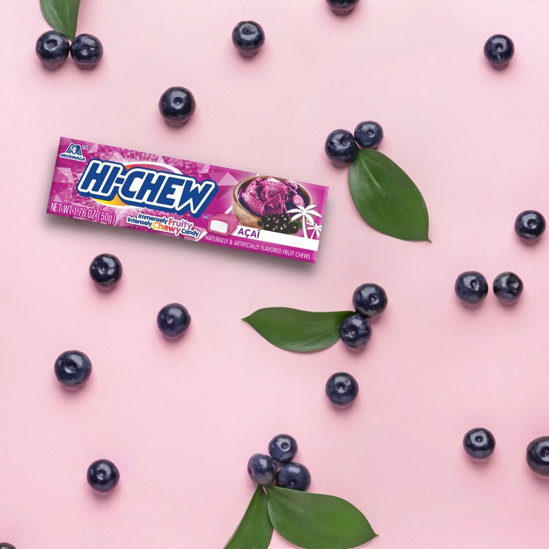 HI-CHEW Acai Sticks, 15-Pack, Unique Fun Soft & Chewy Taffy