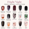 Glamnetic Fright Night Press-On Nail Collection:_Burgundy Chrome