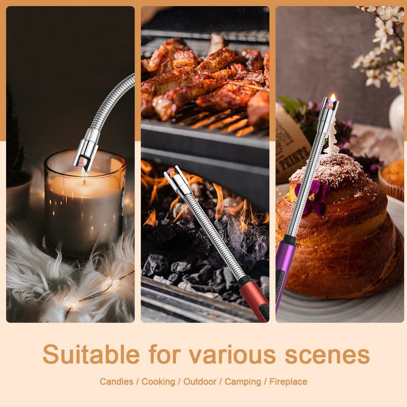 JETPRO Candle Lighters USB Rechargeable Arc Electric Lighter with 360°