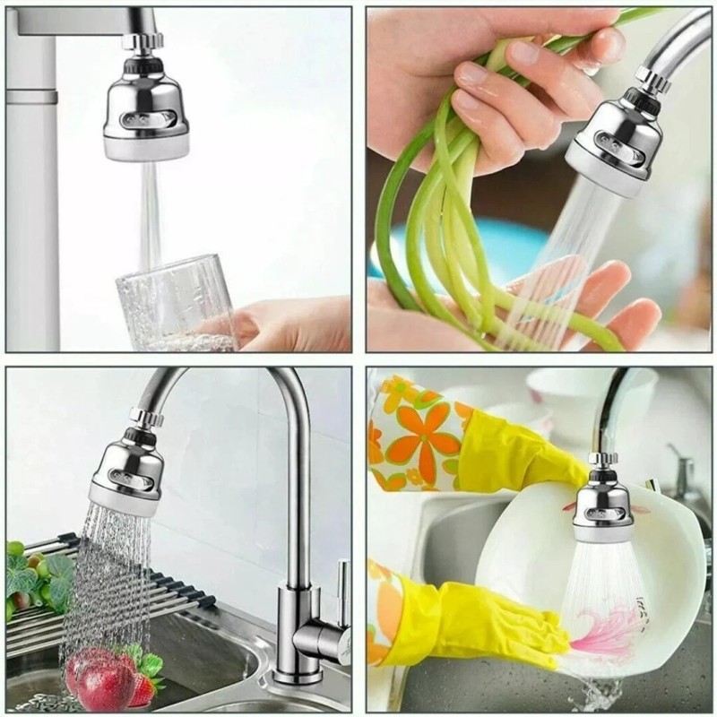 3-Speed 360° Rotatable Adjustment Faucet Extension Water Saving Kitchen Faucet