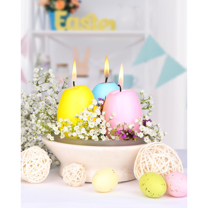 Liobelon Silicone Egg Molds - 8-Cavity Easter Egg Shaped Mold