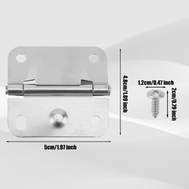 4pcs Cooler Hinges Replacement Parts for Coleman, Stainless Steel Cooler Lid Hinges Accessories with Screws for Camping Picnic Outdoor Activities