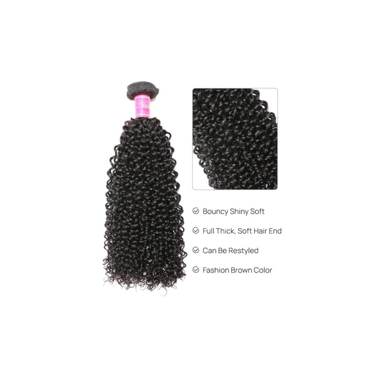 Extensiones de cabello humano rizado de Malasia, 1 paquete de