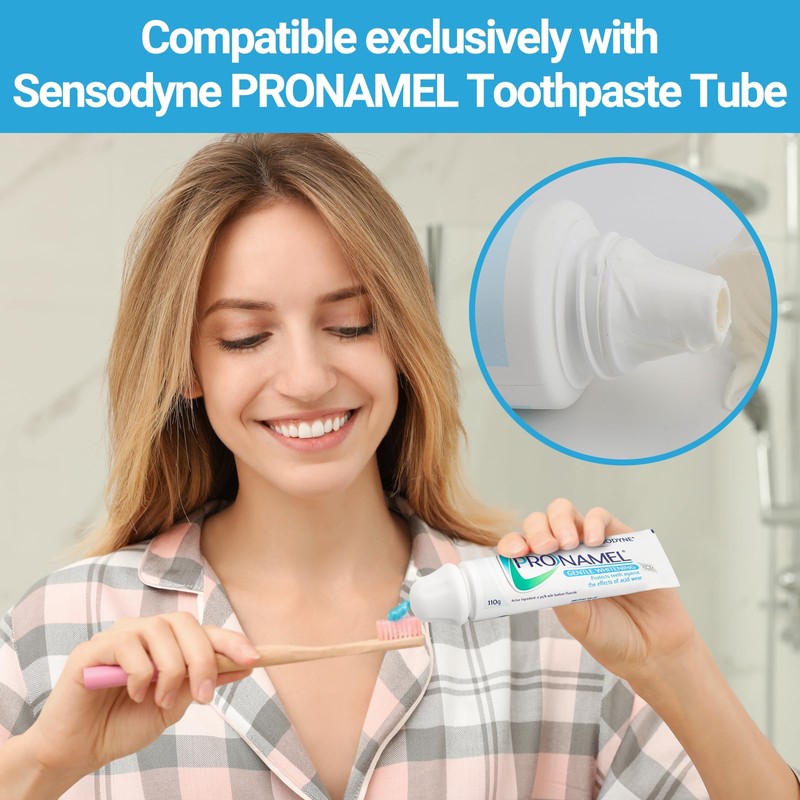 Self-Closing XXL Toothpaste Caps 3-Pack White, Sensodyne Pronamel Compatible by