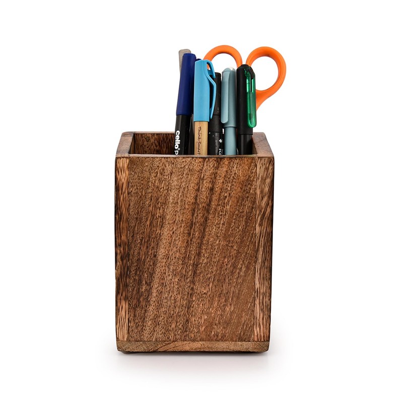 Indus Lifespace Utensil Crocks Mago Wood Utensil Holder for Kitchen