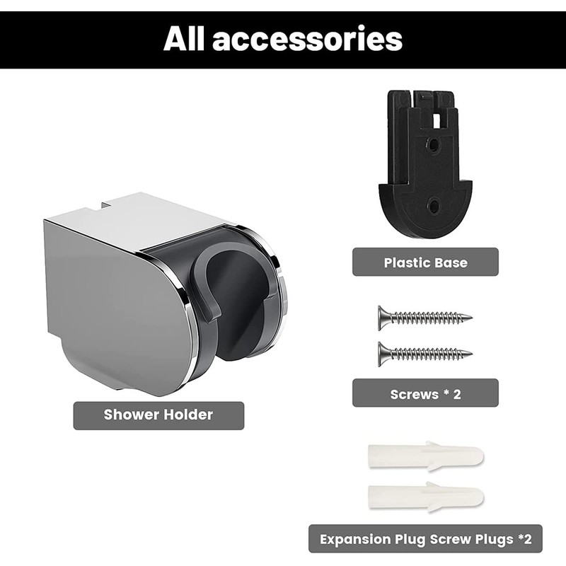 Adjustable Handheld Shower Head Holders On Wall Mount Shower Bracket
