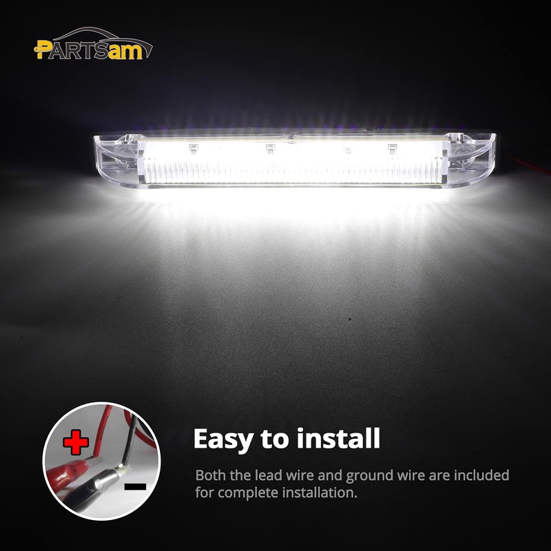 Partsam 4pcs 6" White 12 Led Utility Strip Light Boat