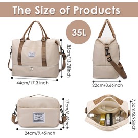 Mochilas Viaje Bolsas para Hombres y Mujeres, Armarios de Zapatos, Bolsos Noche para Viajes Gran Capacidad, Bolsos de Baño, Viajes, Gimnasios, Hospitales