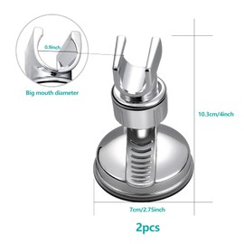 2PCS Shower Head Holder Adjustable Removable Shower Wall Holder Bracket Suction Cup Shower Head Bracket No Drilling for Home Hotel Bathroom