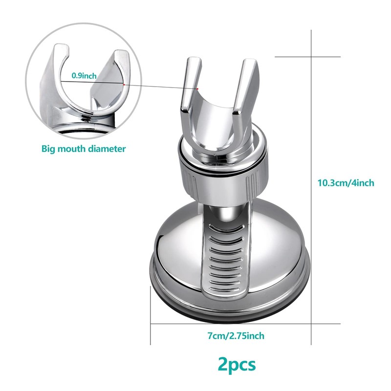2PCS Shower Head Holder Adjustable Removable Shower Wall Holder Bracket