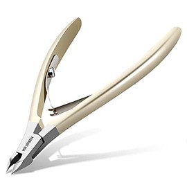 MR.GREEN - Pinzas para cutículas, coloridas, tijeras de manicura para uñas, cortador de piel muerta, herramienta de belleza (níquel perlado)