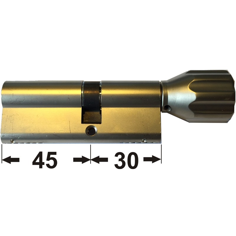 ABUS EC660 ECK660 Profil-Knaufzylinder Länge (a/b) Z45/K30mm (c=75mm) mit 6