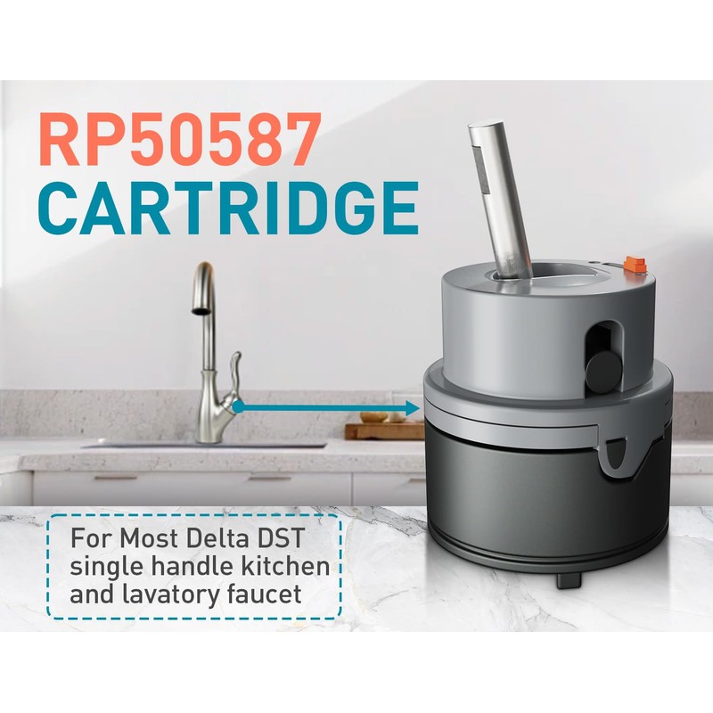 RP50587 Single Handle Compatible with Delta Repair Kit,Lavatory Kitchen Shower