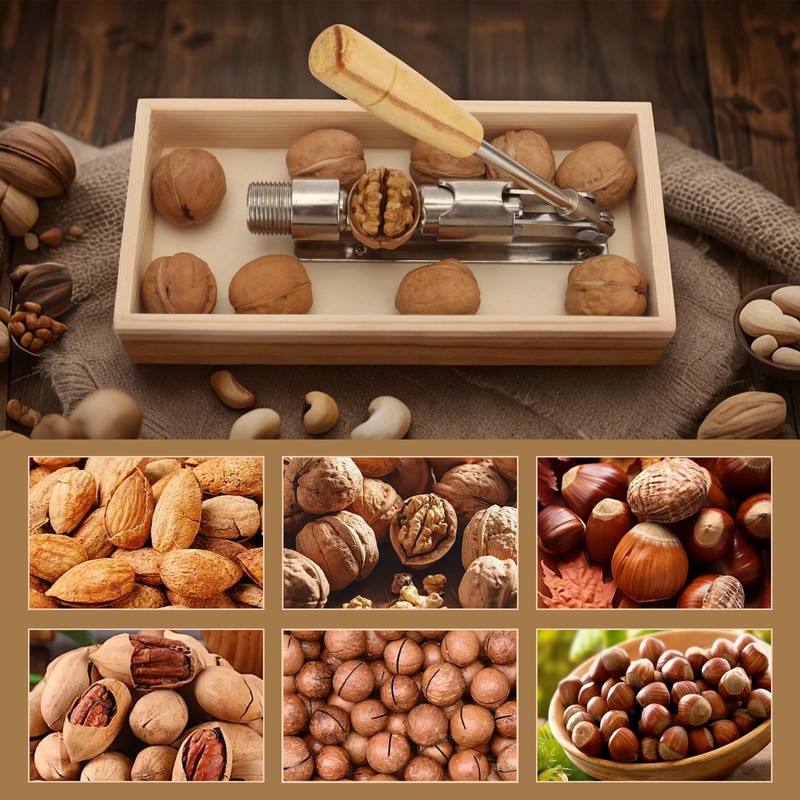 Exylixor Pecan Cracker, Nut Crackers for All Nuts, Heavy Duty