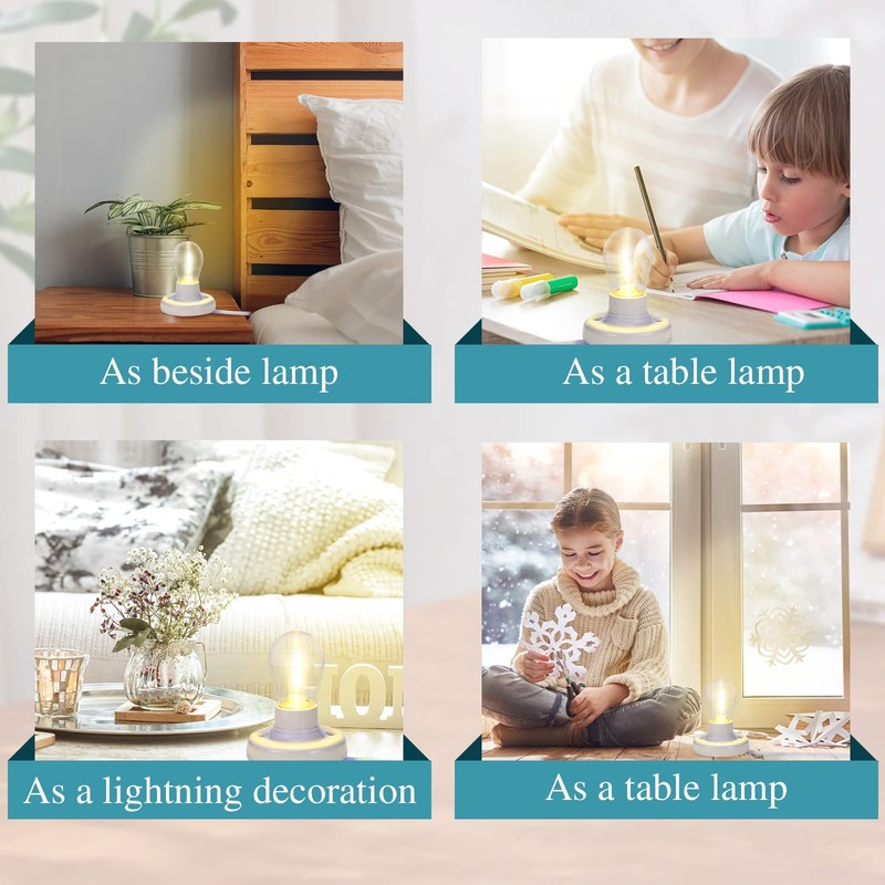 Yexiya 2 Pcs Light Socket with Cord Light Bulb Base