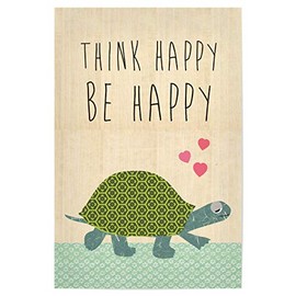 artboxONE Poster 30 x 20 cm Typography Think Happy - be Happy - Picture Thinkhappy behappy Collage