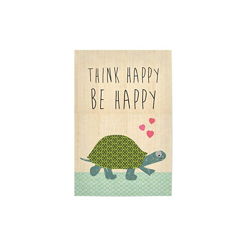 artboxONE Poster 30 x 20 cm Typography Think Happy -