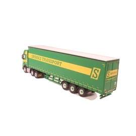 Oxford Diecast 76MB006 Mercedes Actros GSC Curtainside Sparks Transport