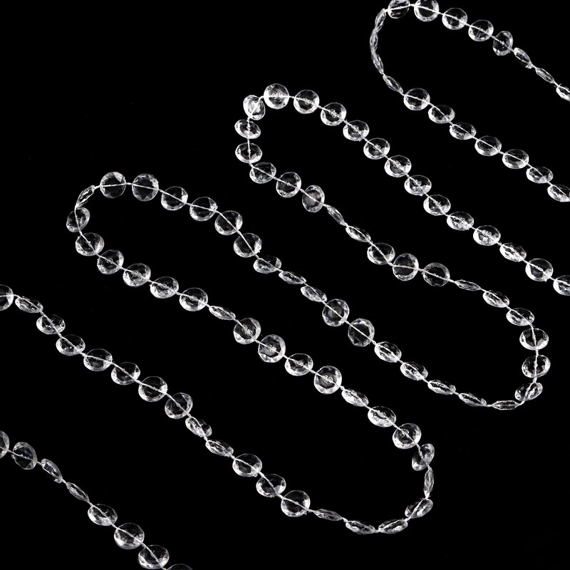Tosnail 200 ft Crystal Beads String Beads Chain Garland Roll