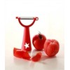 Tupperware Vegetable Peeler (Red), Stainless Steel, Manual
