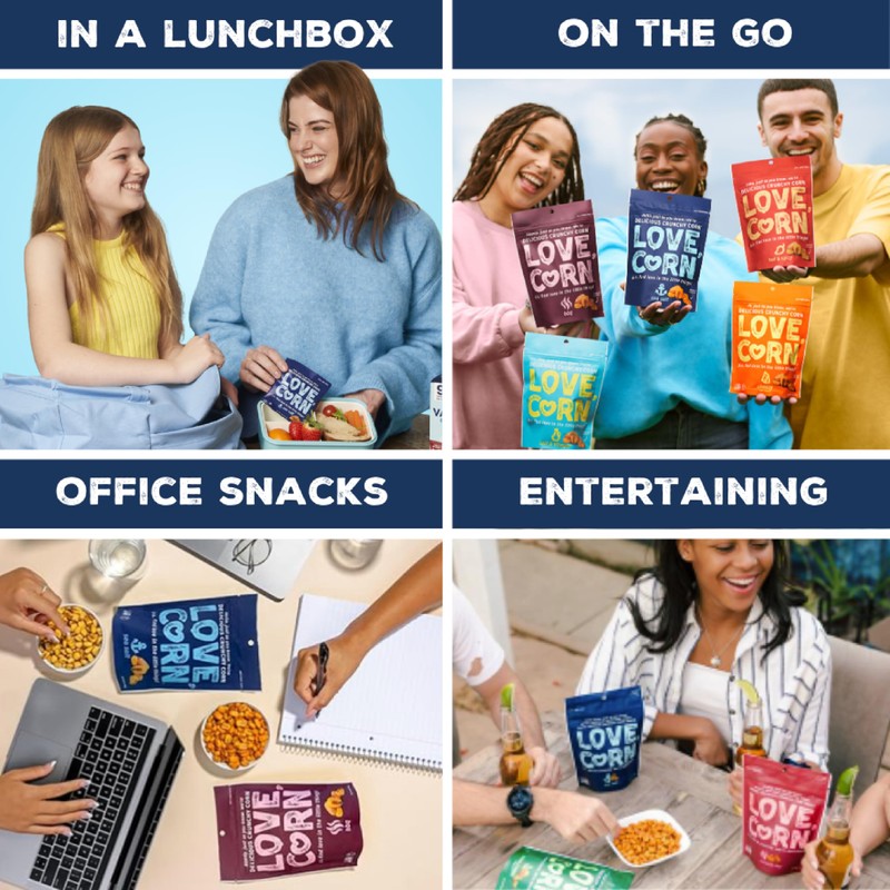 LOVE CORN Sea Salt | Delicious Crunchy Corn Natural Snack