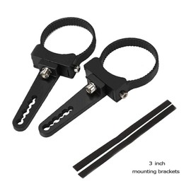 Tube Clamps Mounting Brackets for LED Light Bar Work Lights Fog Lights Off Road Lights Fit 3" Bull Bar, 2pcs