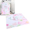 Summer Floral Pattern Shower Curtain with Hook Bathroom Curtain for