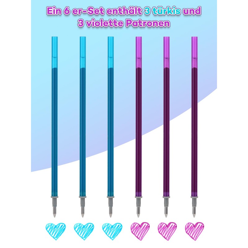 DealKits Pack of 6 Erasable Refills - Compatible with Legami