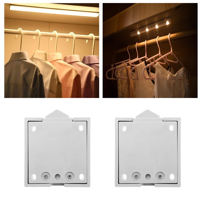 ECSiNG 2PCS Cabinet Light Switches Normally Closed Wardrobe Touch Switch