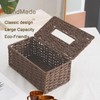 Rattan Woven Tissue Holder - Decorative Rectangular Tissue Box Cover