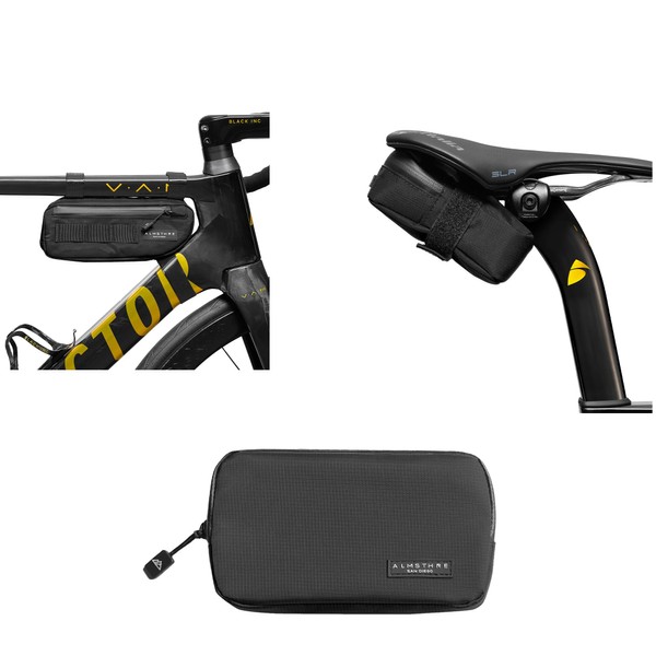 ALMSTHRE Compact Frame Bag Bundle - Black | Bike Frame
