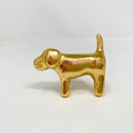 Bright Gold Animal Drawer Knobs - Dresser Cabinet (9. Dog)