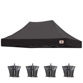 ABCCANOPY Replacement Canopy Top for Commercial Canopy Tent (10x15, Black)