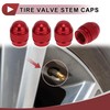 HEROFFIX 4 Pcs Mini Bullet Style Tire Valve Stem Caps