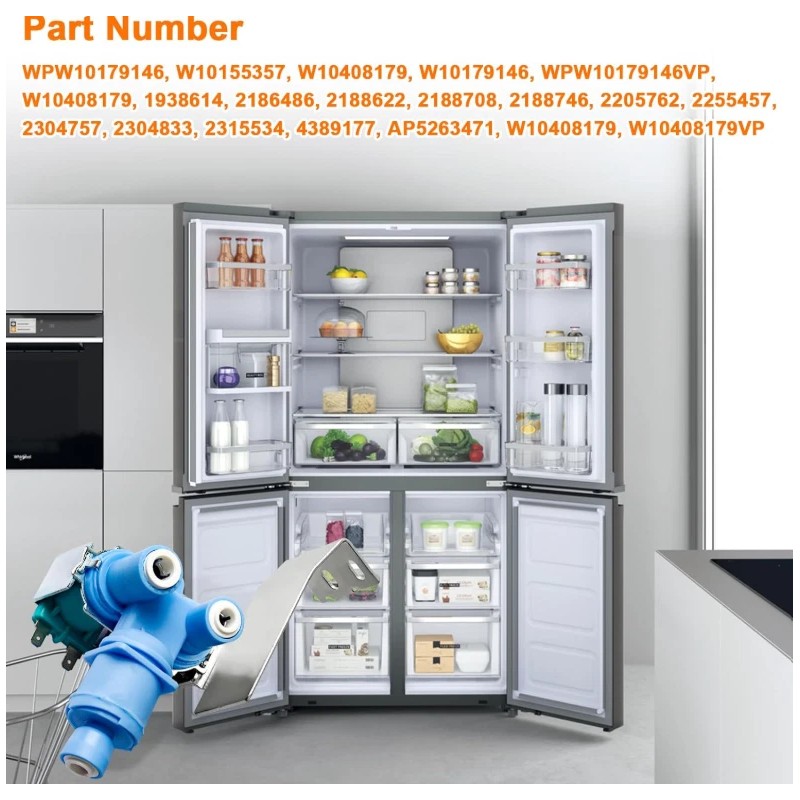 Ice Maker Water Valve Whirlpool Kenmore Coldspot Superba Refrigerator